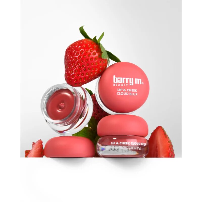 Barry M Cloud Blur večnamensko ličilo za ustnice in lica odtenek Strawberry Jam 5 g