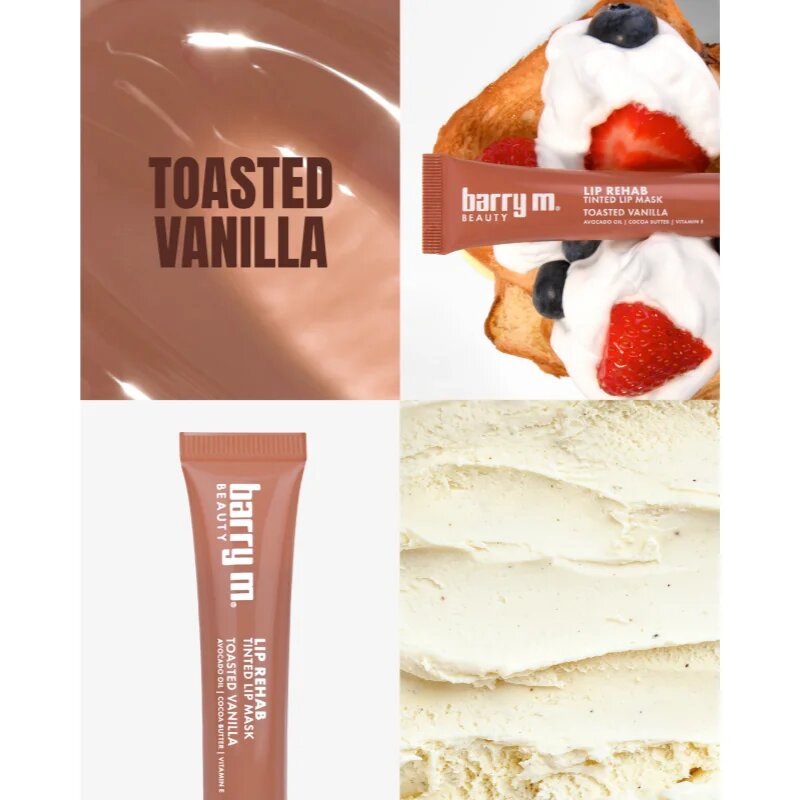 Barry M Lip Rehab hranilna maska za ustnice odtenek Toasted Vanilla 10 ml
