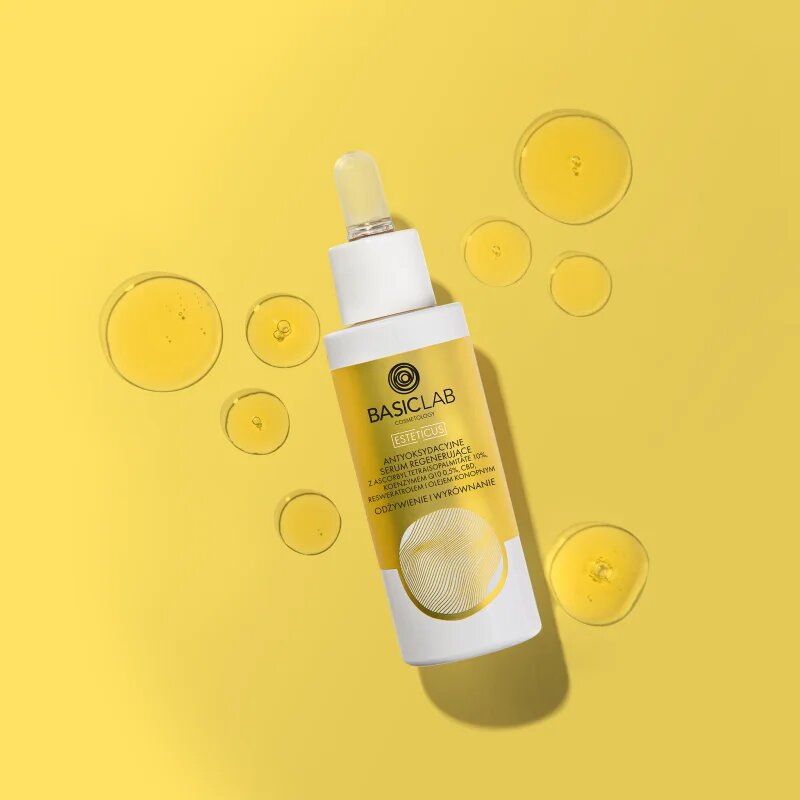BasicLab Cosmetology Esteticus antioksidantni oljni serum za obraz s CBD-jem 30 ml