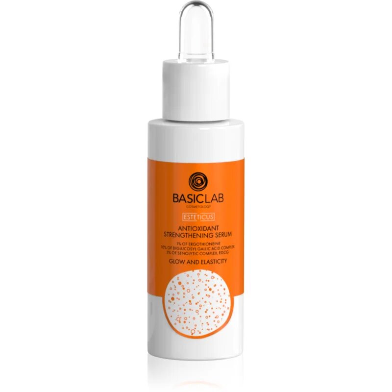 BasicLab Cosmetology Esteticus antioksidantni serum povečujoč prožnost kože 1% Ergothioneine 1O% Diglucosyl gallic acid complex 30 ml