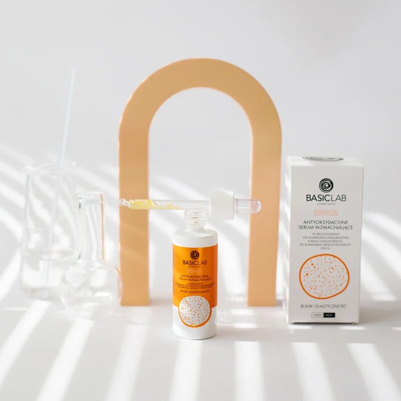 BasicLab Cosmetology Esteticus antioksidantni serum povečujoč prožnost kože 1% Ergothioneine 1O% Diglucosyl gallic acid complex 30 ml