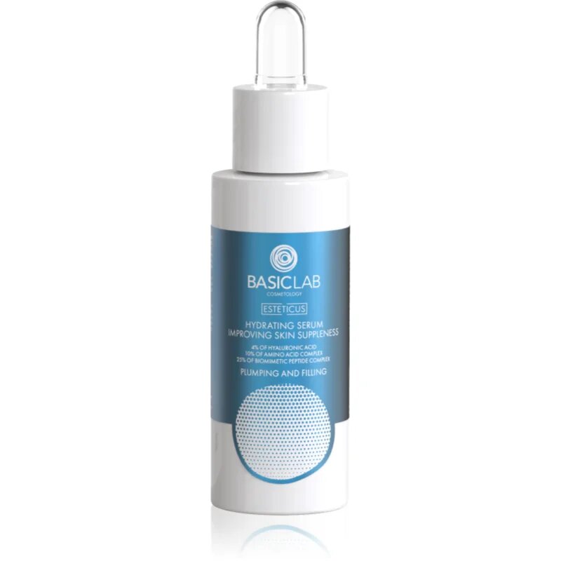 BasicLab Cosmetology Esteticus serum za polnjenje gub z vlažilnim učinkom 4% Hyaluronic Acid 30 ml
