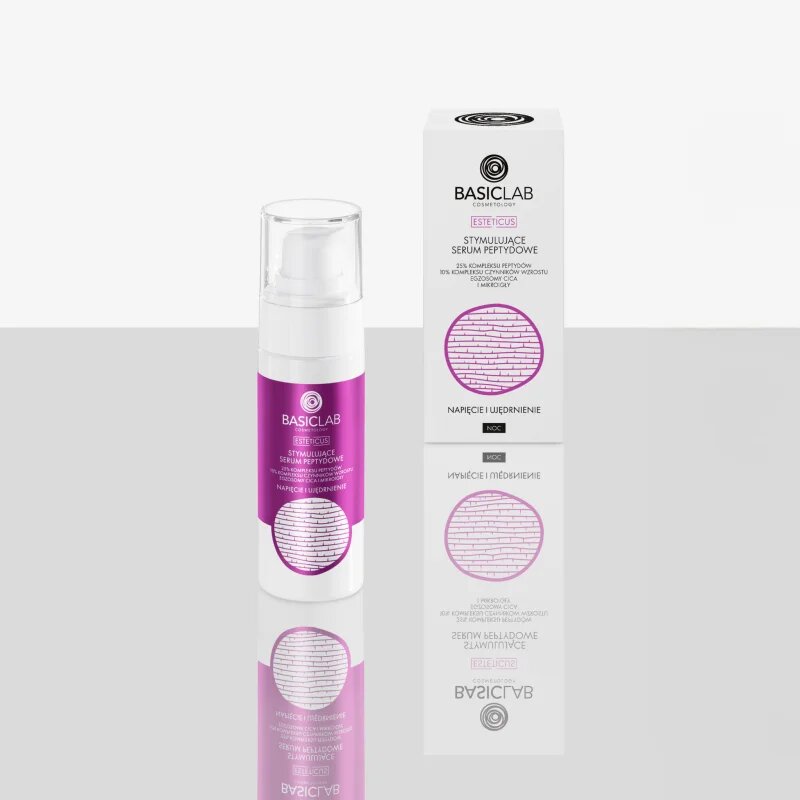 BasicLab Cosmetology Esteticus spodbujajoči serum s peptidi 30 ml
