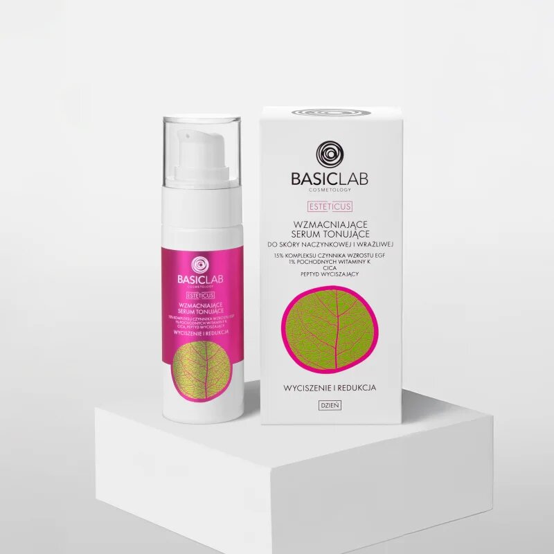 BasicLab Cosmetology Esteticus tonirani serum proti rdečici na obrazu 15% Growth Factor Complex EGF 30 ml