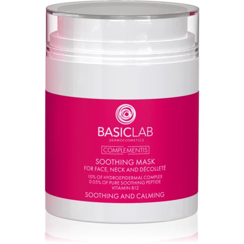 BasicLab Dermocosmetics Complementis pomirjajoča maska za pordelo in razdraženo kožo 50 ml