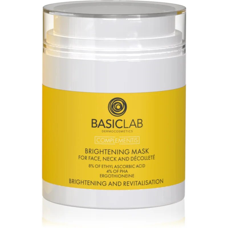 BasicLab Dermocosmetics Complementis posvetlitvena maska za nepoenoteno kožo brez sijaja 50 ml