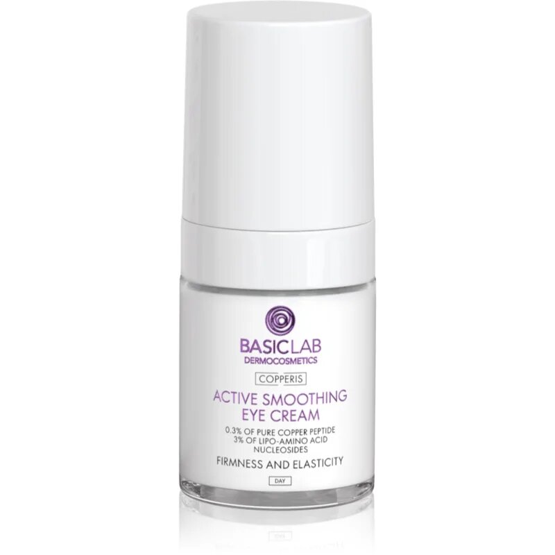 BasicLab Dermocosmetics Copperis gladilna krema za predel okoli oči za dan 18 ml