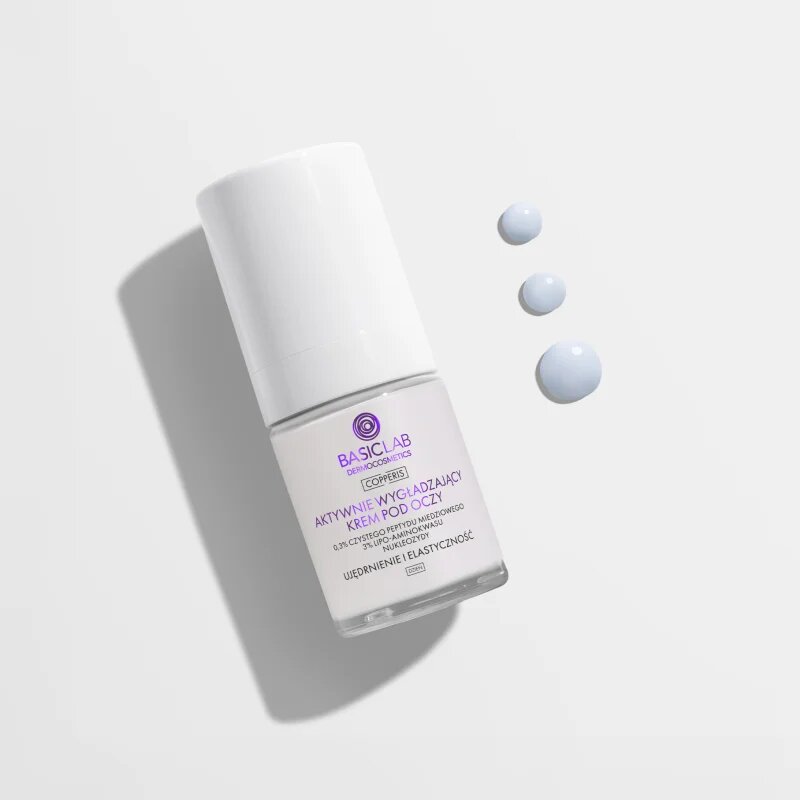 BasicLab Dermocosmetics Copperis gladilna krema za predel okoli oči za dan 18 ml