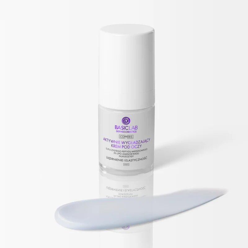BasicLab Dermocosmetics Copperis gladilna krema za predel okoli oči za dan 18 ml