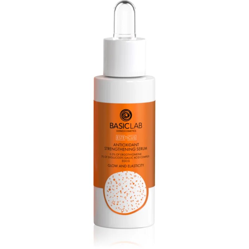 BasicLab Dermocosmetics Esteticus antioksidantni serum povečujoč prožnost kože 0.5% Ergothioneine 5% Diglucosyl gallic acid complex 30 ml