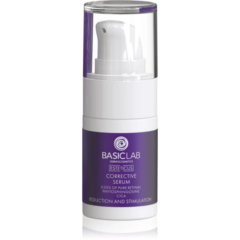 BasicLab Dermocosmetics Esteticus korekcijski serum proti pigmentnim madežem 0.05% Pure Retinal 15 ml
