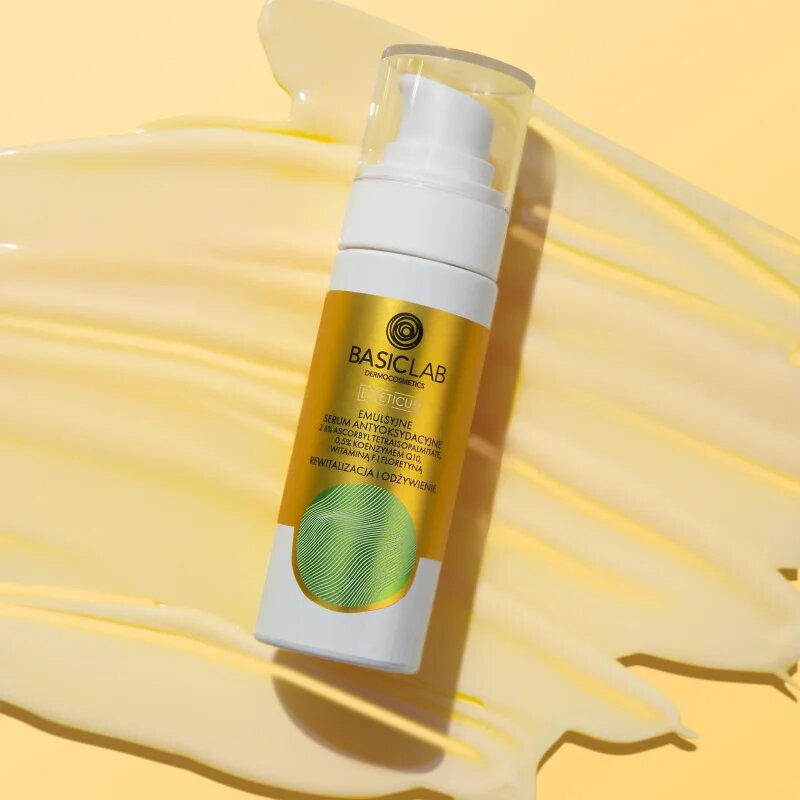 BasicLab Dermocosmetics Esteticus revitalizacijska emulzija za obraz z antioksidacijskim učinkom 30 ml