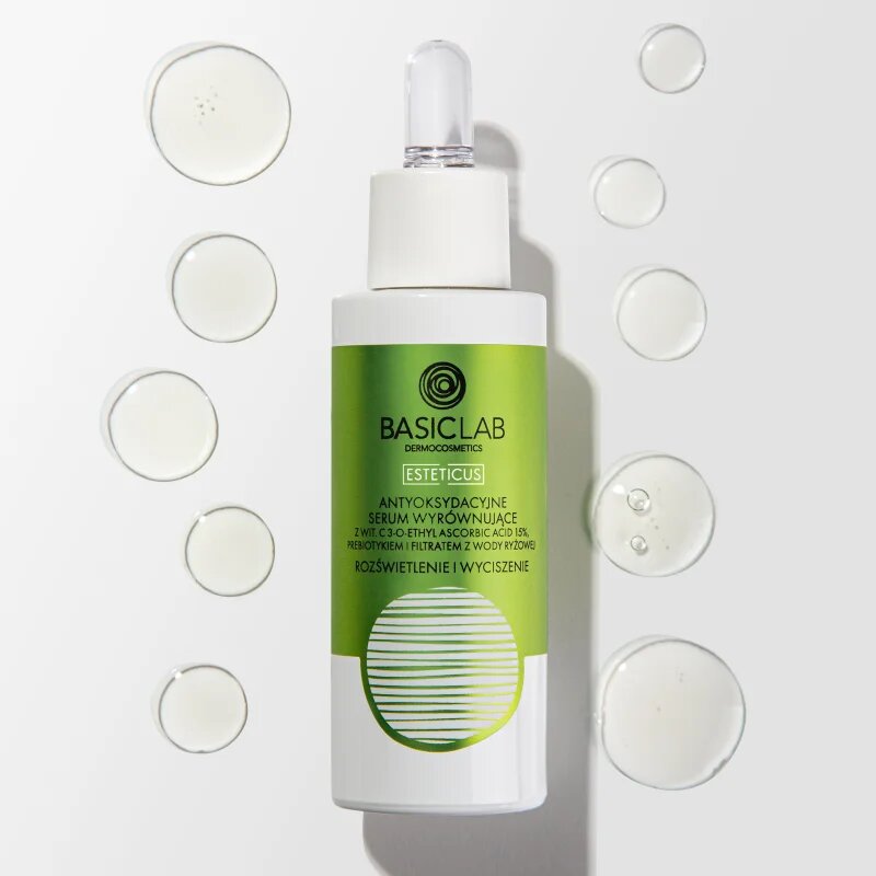 BasicLab Dermocosmetics Esteticus serum za osvetljevanje z antioksidacijskim učinkom 15% Vitamin C 30 ml