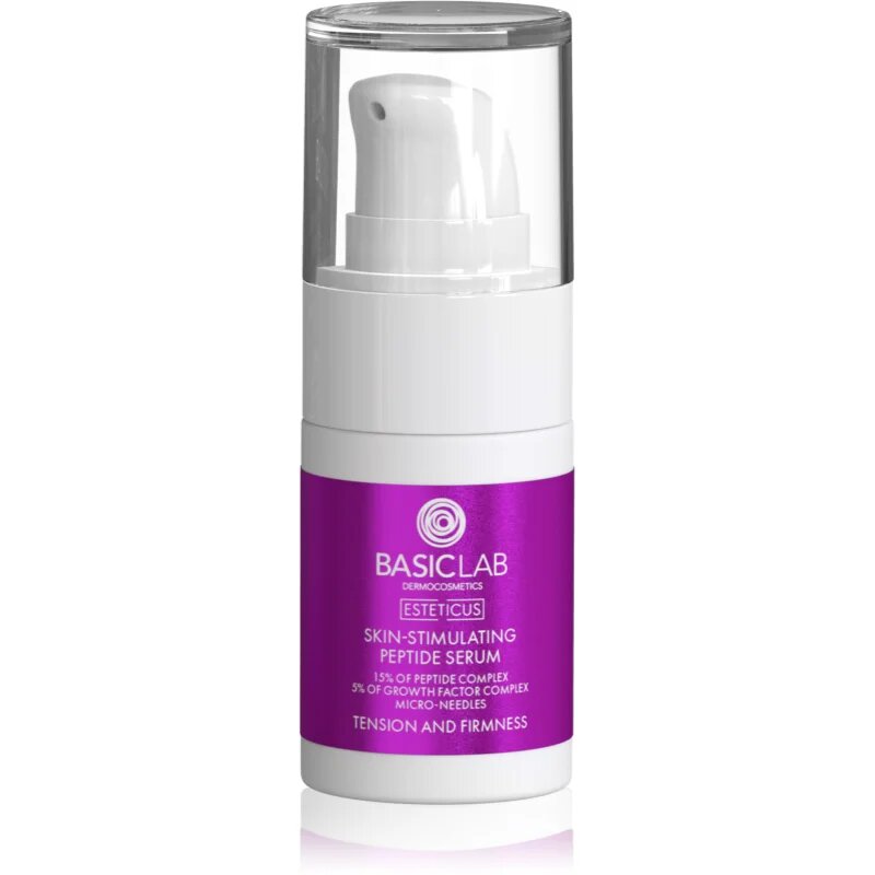 BasicLab Dermocosmetics Esteticus spodbujajoči serum s peptidi 15 ml