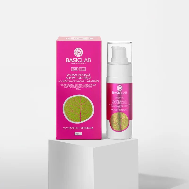 BasicLab Dermocosmetics Esteticus tonirani serum proti rdečici na obrazu 10% Growth Factor Complex EGF 30 ml