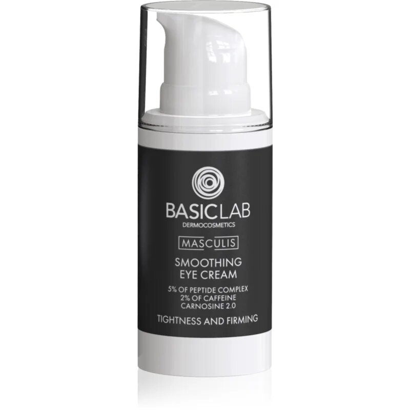 BasicLab Dermocosmetics Masculis gladilna in učvrstitvena krema za predel okoli oči za moške 15 ml