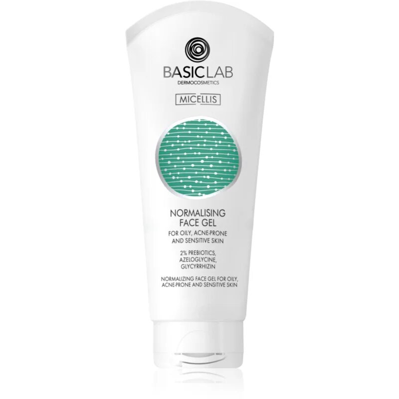 BasicLab Dermocosmetics Micellis čistilni gel za normalizacijo kože za mastno k aknam nagnjeno kožo 100 ml