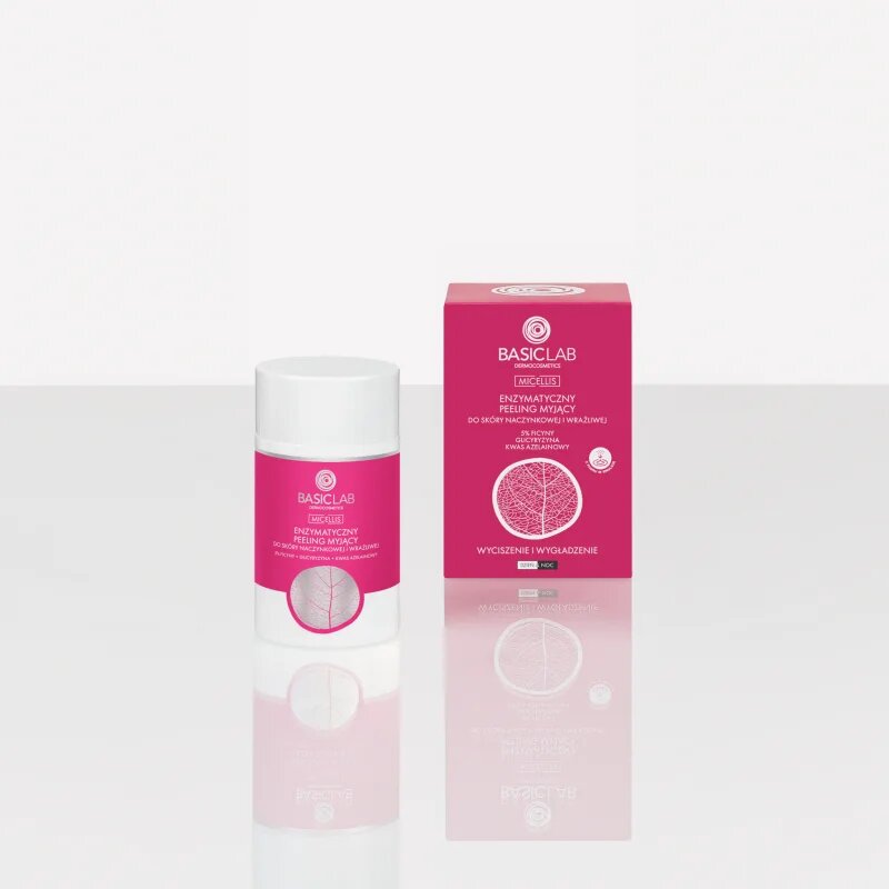 BasicLab Dermocosmetics Micellis encimski piling proti rdečici na obrazu 35 g