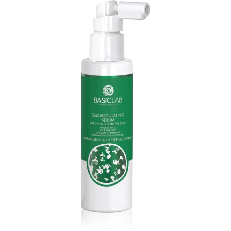 BasicLab Dermocosmetics Trichologis normalizacijski tonik za zmanjšanje proizvodnje sebuma za mastno lasišče 100 ml