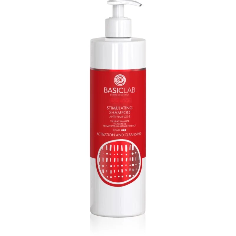 BasicLab Dermocosmetics Trichologis spodbujajoči šampon proti izpadanju las 300 ml