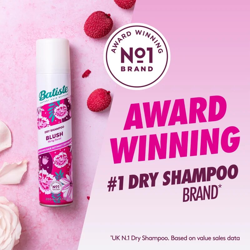 Batiste Blush Flirty Floral suhi šampon za volumen in sijaj 200 ml