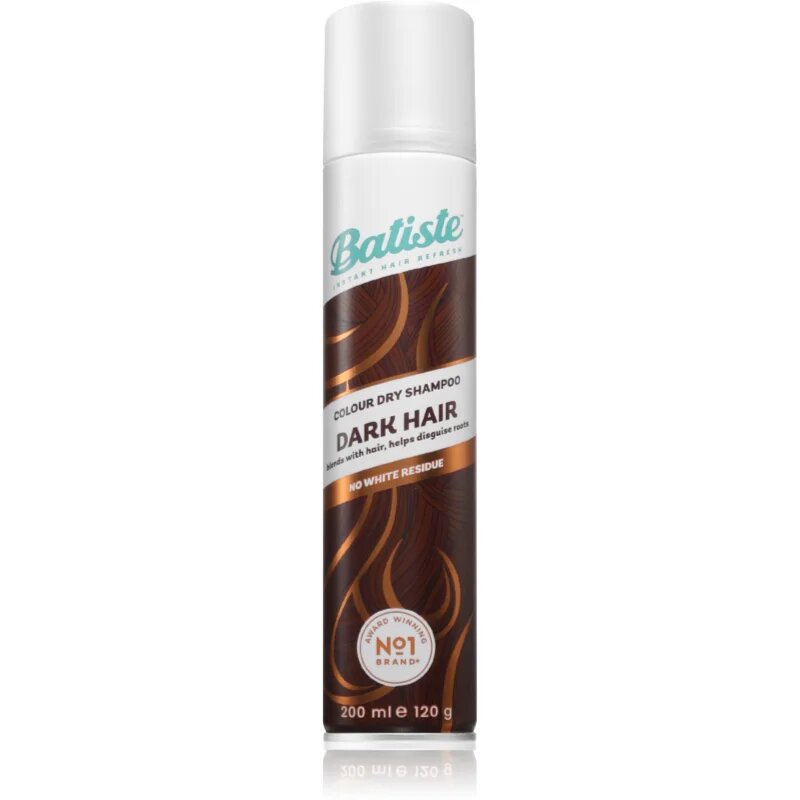 Batiste Colour Dry Shampoo Dark Brunette suhi šampon za rjave in temne odtenke las 200 ml