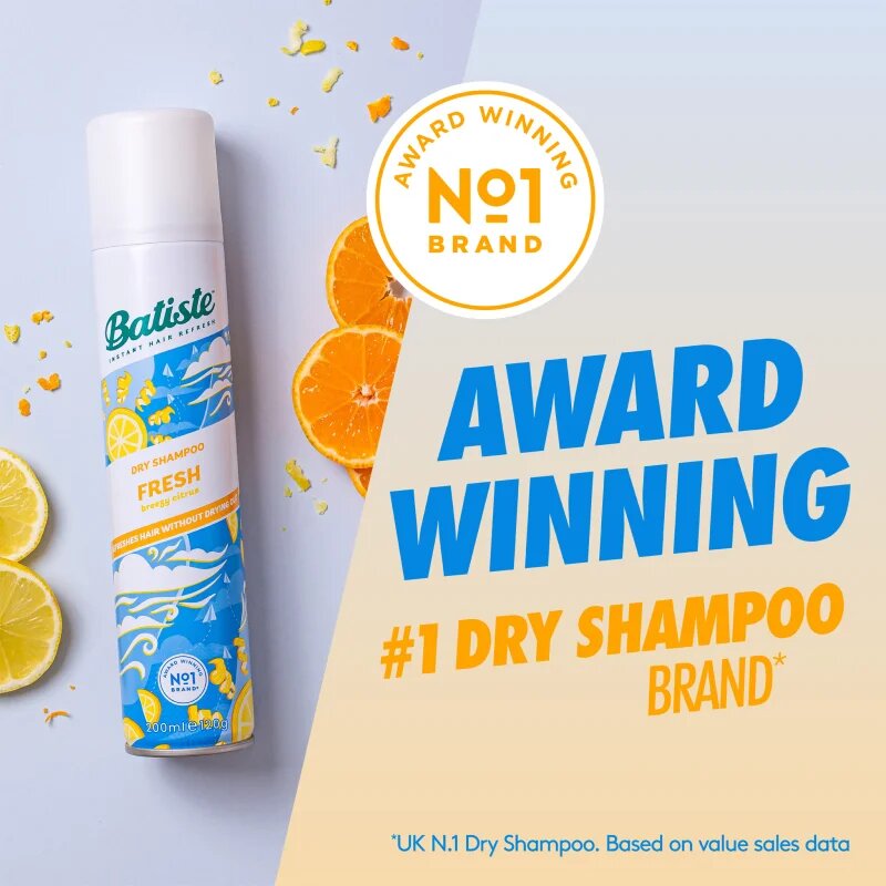 Batiste Fresh Breezy Citrus suhi šampon za vse tipe las mešanica barv 200 ml