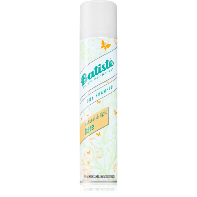 Batiste Natural & Light Bare suhi šampon za absorbcijo odvečnega sebuma in za osvežitev las 200 ml