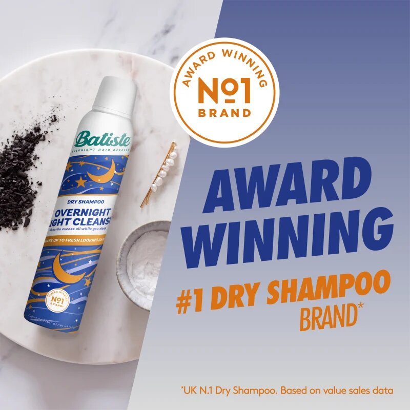 Batiste Overnight Light Cleanse suhi šampon za noč 200 ml