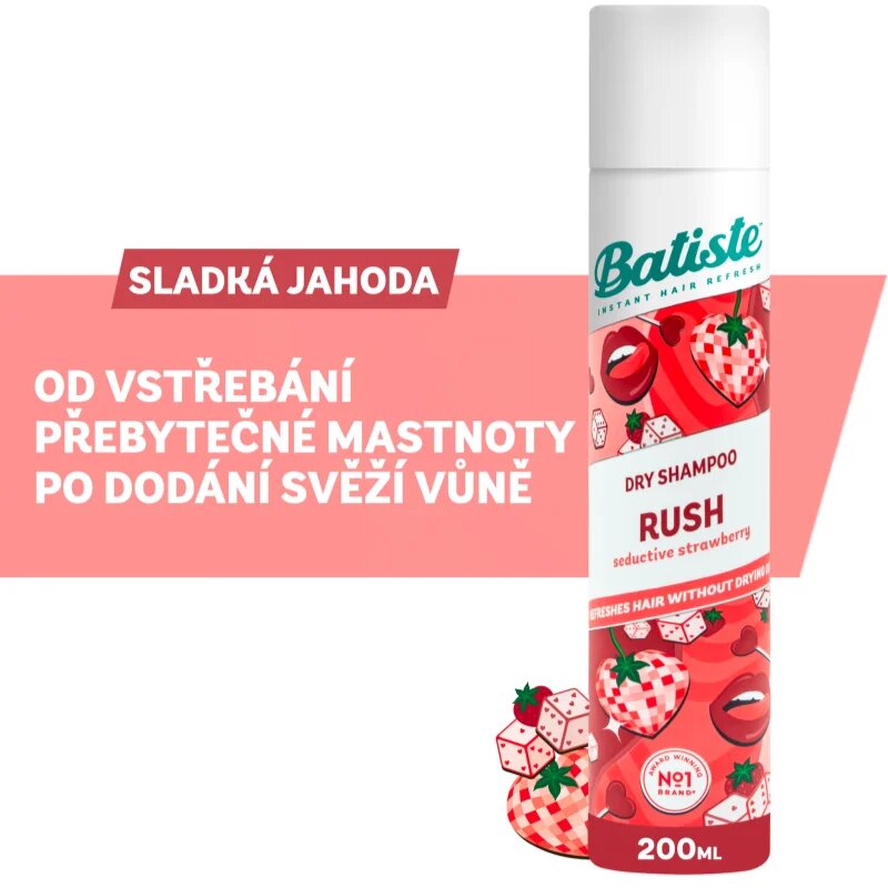 Batiste Rush suhi šampon za mastne lase 200 ml