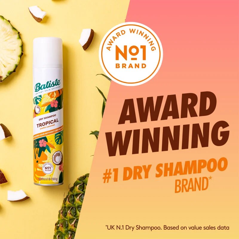 Batiste Tropical osvežujoči suhi šampon 200 ml
