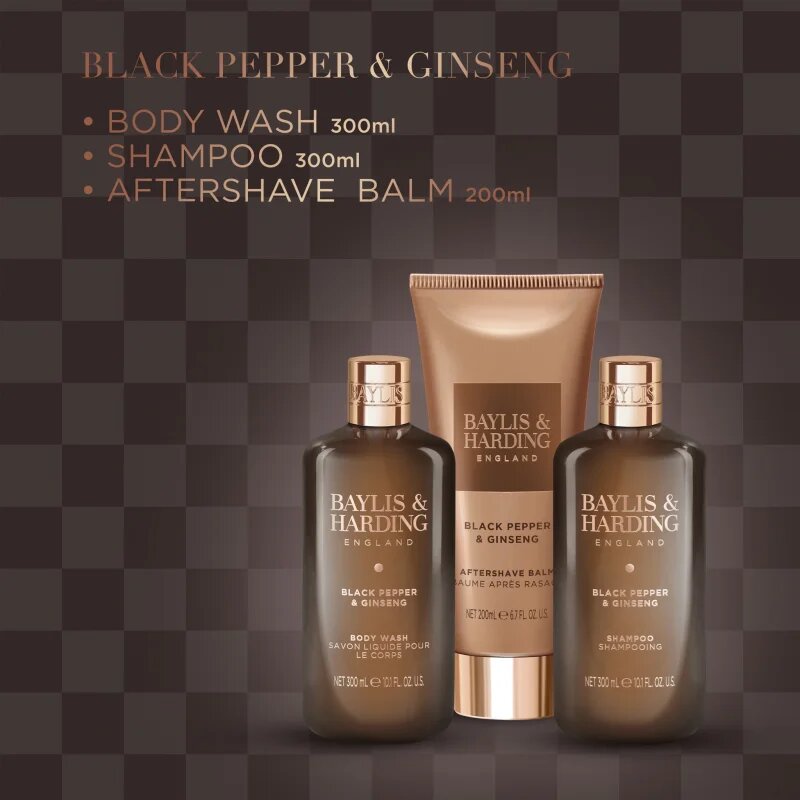 Baylis & Harding Black Pepper & Ginseng darilni set za telo in obraz
