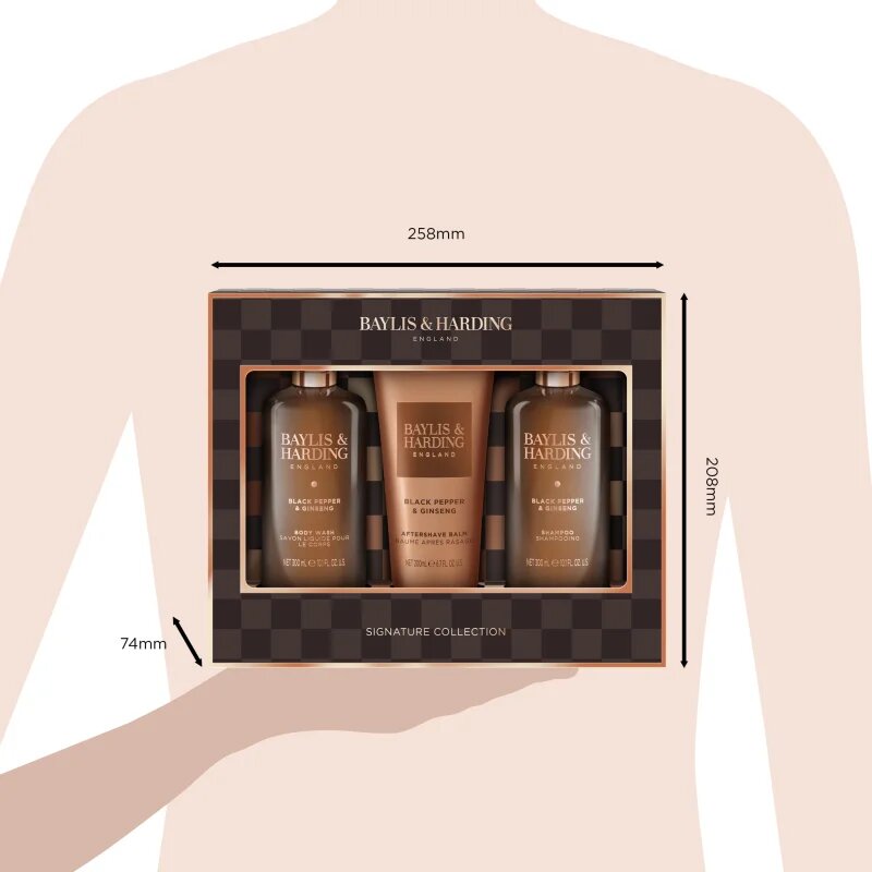 Baylis & Harding Black Pepper & Ginseng darilni set za telo in obraz