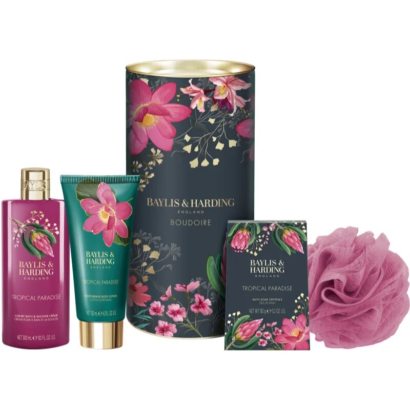 Baylis & Harding Boudoire Tropical Paradise darilni set kovinska škatla