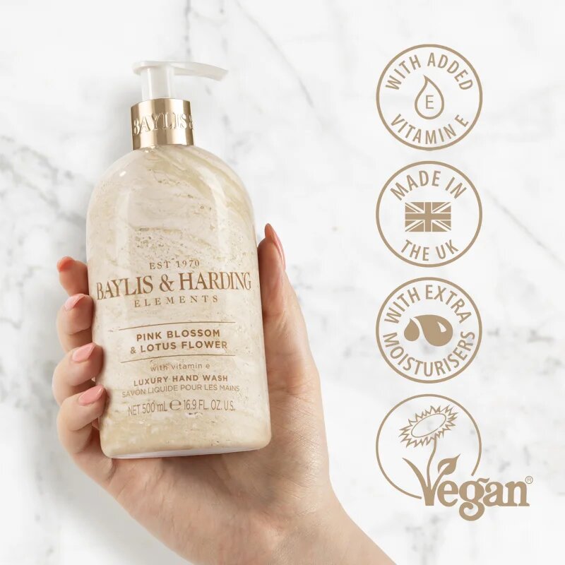 Baylis & Harding Elements Pink Blossom & Lotus Flower tekoče milo za roke 500 ml