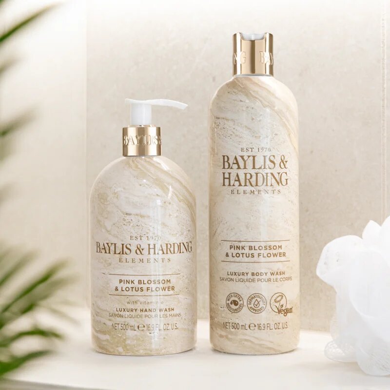 Baylis & Harding Elements Pink Blossom & Lotus Flower tekoče milo za roke 500 ml
