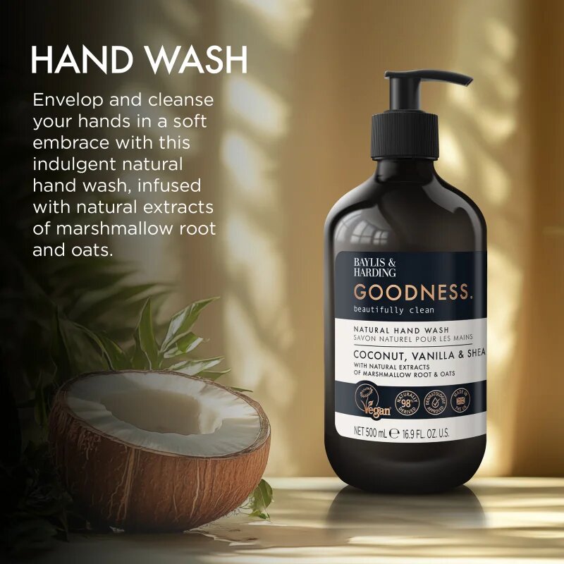 Baylis & Harding Goodness Coconut Vanilla & Shea naravno tekoče milo za roke 500 ml