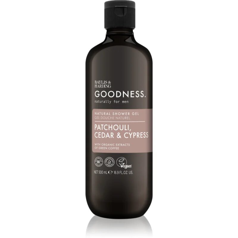 Baylis & Harding Goodness Patchouli Cedar & Cypress gel za prhanje za moške 500 ml