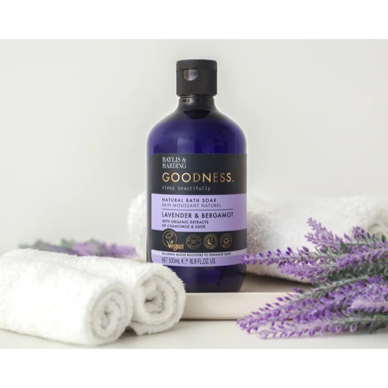Baylis & Harding Goodness Sleep Beautifully pena za kopel za miren spanec Lavender & Bergamot 500 ml