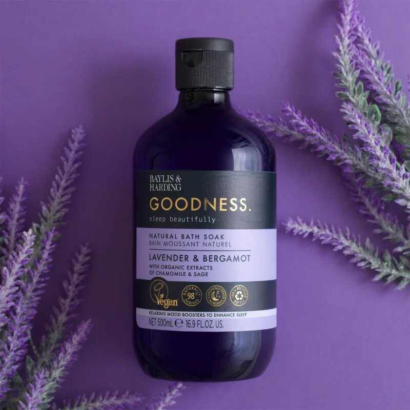 Baylis & Harding Goodness Sleep Beautifully pena za kopel za miren spanec Lavender & Bergamot 500 ml