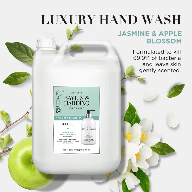 Baylis & Harding Jasmine & Apple Blossom tekoče milo za roke nadomestno polnilo 5000 ml