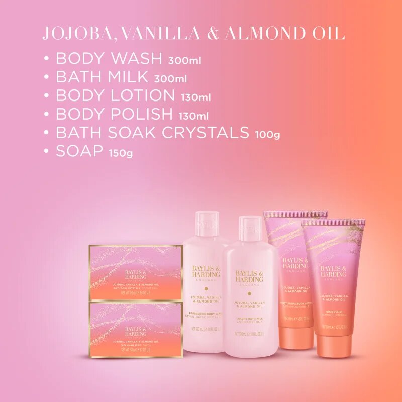 Baylis & Harding Jojoba Vanilla & Almond Oil darilni set za telo
