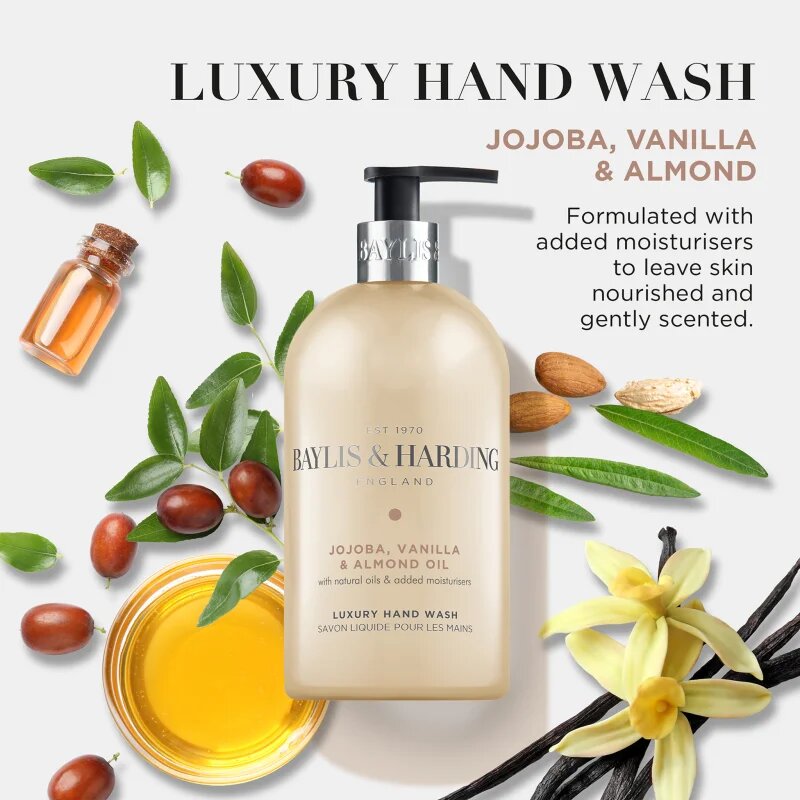Baylis & Harding Jojoba Vanilla & Almond Oil tekoče milo za roke 500 ml