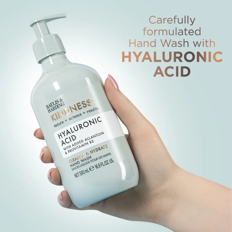 Baylis & Harding Kindness+ Hyaluronic Acid tekoče milo za roke z vlažilnim učinkom dišave Pear & Neroli 500 ml