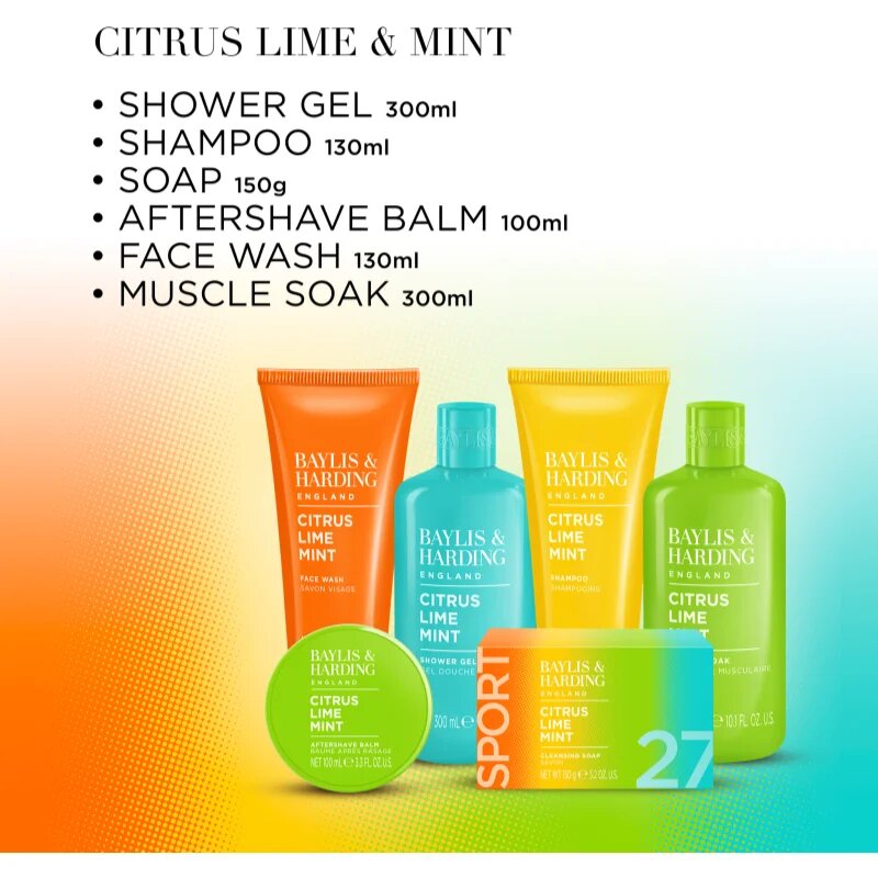 Baylis & Harding Men's Citrus Lime & Mint darilni set za moške