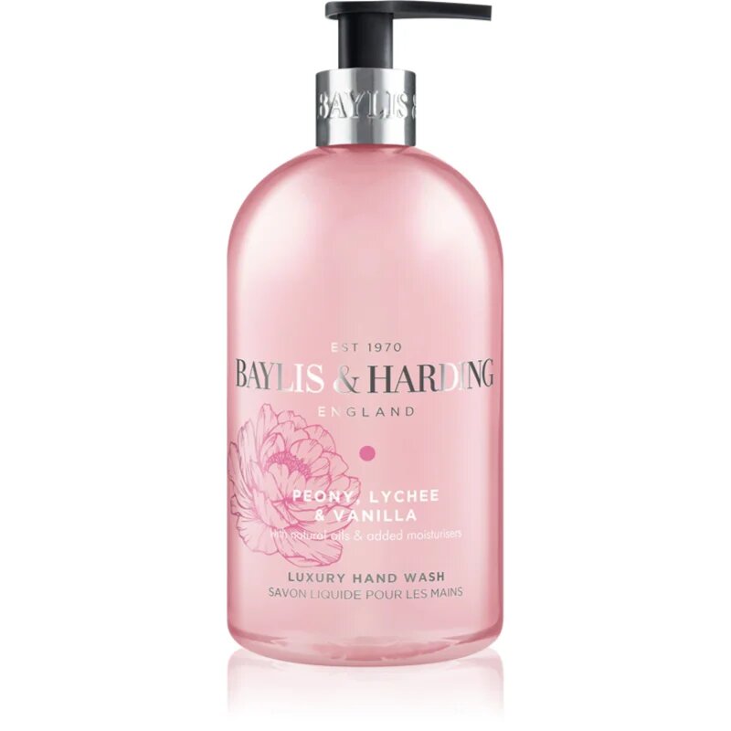 Baylis & Harding Peony Lychee & Vanilla tekoče milo za roke z vlažilnim učinkom 500 ml