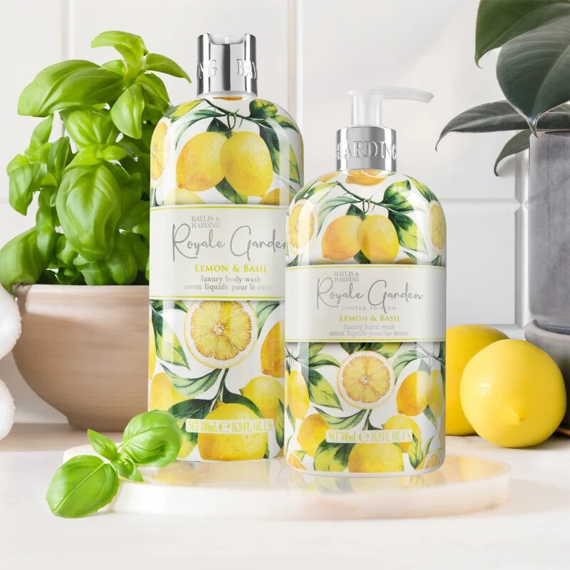 Baylis & Harding Royale Garden Lemon & Basil tekoče milo za roke 500 ml