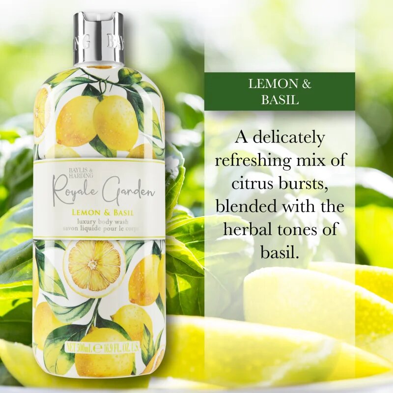 Baylis & Harding Royale Garden Lemon & Basil tekoče milo za roke 500 ml