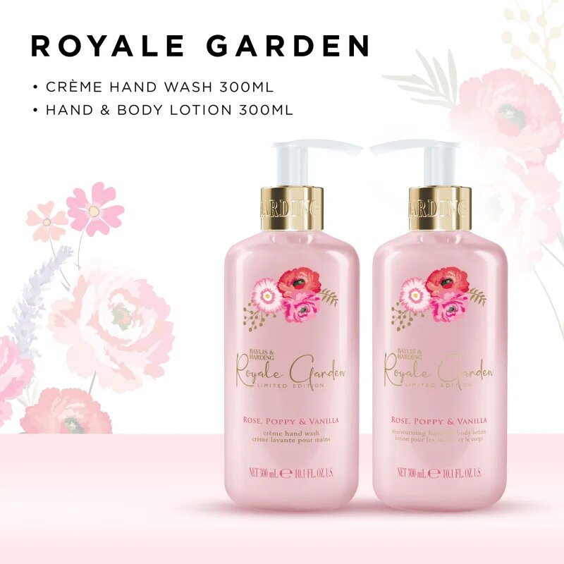 Baylis & Harding Royale Garden Rose Poppy & Vanilla darilni set za roke