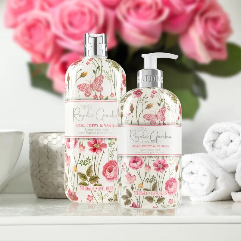 Baylis & Harding Royale Garden Rose Poppy & Vanilla tekoče milo za roke 500 ml